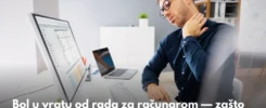 Bol u vratu od rada za računarom — zašto nastaje i šta zaista pomaže